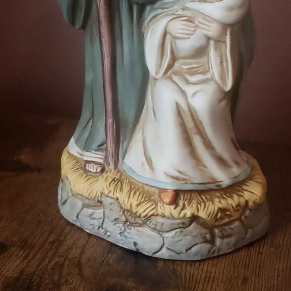 Midwest Importers Porcelain Nativity Music Box Plays Silent Night Christmas